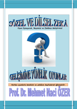 B&Ouml;L&Uuml;M 1 - Prof.Dr.Mehmet Naci &Ouml;ZER