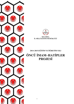 &ouml;nc&uuml; imam&ndash;hatipler projesi - İstmem - İstanbul İl Milli Eğitim M&uuml;d&uuml;rl&uuml;ğ&uuml;