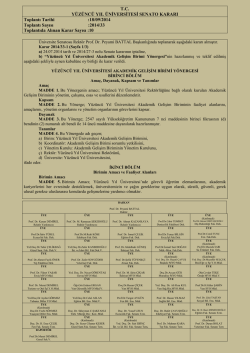 Senato 2014-33(değişik yönergeler)