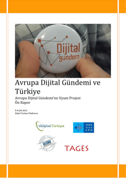 Avrupa Dijital G&uuml;ndemi ve T&uuml;rkiye