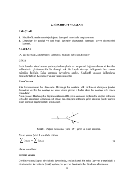 Kirchhoff yasaları deneyi f&ouml;y&uuml; i&ccedil;in tıklayınız&hellip;