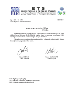 İşyeri ve Personel Sorunları TCDD GENEL