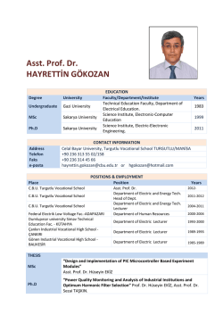 Asst. Prof. Dr. HAYRETTİN G&Ouml;KOZAN