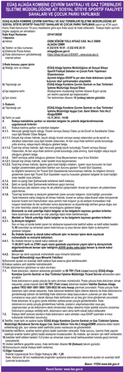 e&uuml;aş aliağa kombine &ccedil;evrim santralı ve gaz t&uuml;rbinleri işletme