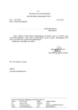 Konu : Koop-Gep Eğitimleri 03/11/2014 M&Uuml;