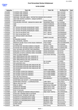 2013 yılında satın alınan yayınlar