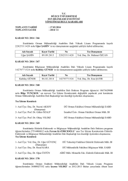 yönetim kurulu - Düzce Üniversitesi Fen Bilimleri Enstitüsü