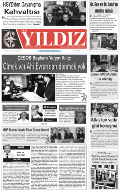 Günlük Gazetenin Tamamını Okumak İçin TIKLAYIN