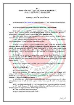 T.C. BAKIRK&Ouml;Y ADLĠ YARGI ĠLK DERECE MAHKEMESĠ