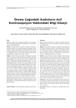 PDF İndir - T&uuml;rkiye Aile Hekimliği Dergisi