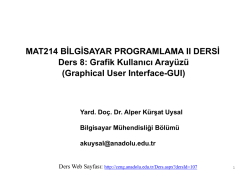 Grafik Kullanıcı Aray&uuml;z&uuml;