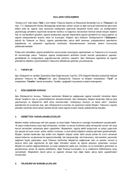 Kullanıcı s&ouml;zleşmesi