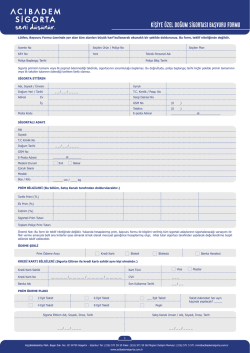 kişiye &ouml;zel doğum sigortası başvuru formu