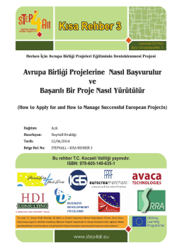 Step4ALL Rehber 3 Avrupa Birliği Projelerine Nasıl Başvurulur ve
