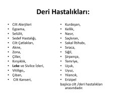 Deri Hastalıkları