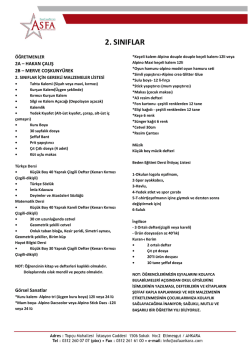 2. sınıflar