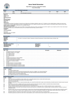 KMB301 - Bursa Teknik &Uuml;niversitesi