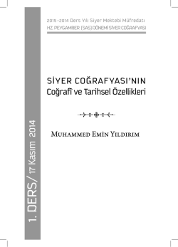 1. DERS/ - Siyer Araştırmaları Merkezi