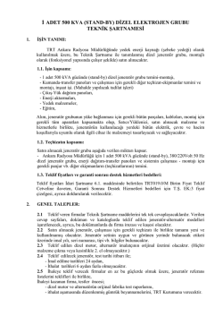 500 kVA teknik şartnamesi