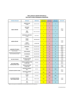 &ouml;zel &ccedil;amlıca anafen ortaokulu &uuml;po hafta sonu programı (cumartesi)