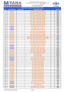 06-yön fren teknik brüt fiyat listesi (01.04.2014)