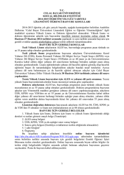 tc celal bayar &uuml;niversitesi sosyal bilimler enstit&uuml;s&uuml;