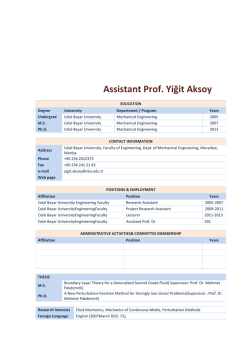 Assistant Prof. Yiğit Aksoy