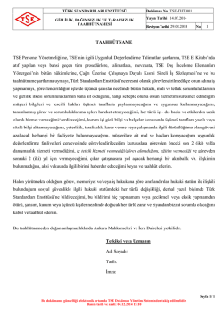 Gizlilik ve Tarafsızlık Taahh&uuml;tnamesi