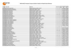 EKPSS-2014/2 Yerleştirme Sonu&ccedil;larına İlişkin En K&uuml;&ccedil;&uuml;k ve En