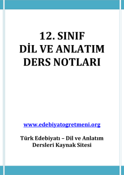 SÖZCÜKTE ANLAM TESTLERİ – www.edebiyatogretmeni.org