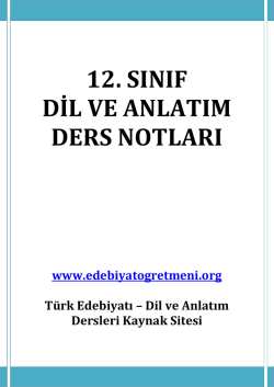 S&Ouml;ZC&Uuml;KTE ANLAM TESTLERİ &ndash; www.edebiyatogretmeni.org
