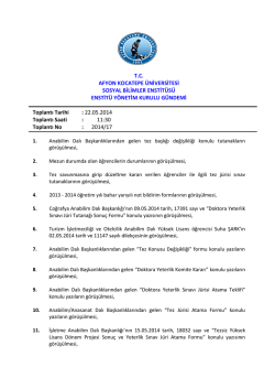 22.05.2014 Tarih ve 2014-17 Sayılı Karar