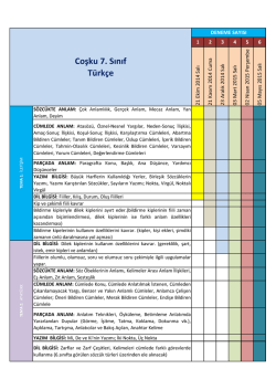 Coşku 7. Sınıf T&uuml;rk&ccedil;e