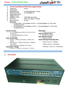 24 Port Fast Ethernet POE Switch Gigabit Uplink