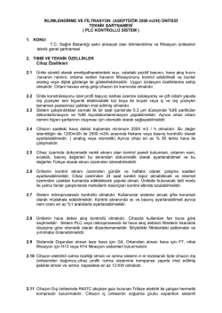 (2500 m3-H) &Uuml;NİTESİ TEKNİK ŞARTNAMESİ