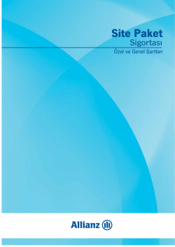 Site Paket Sigortası &Ouml;zel ve Genel Şartlar PDF