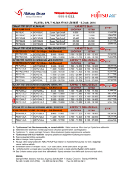 ABKAY _FUJITSU FIYAT LISTESI 2014 ocak RAC