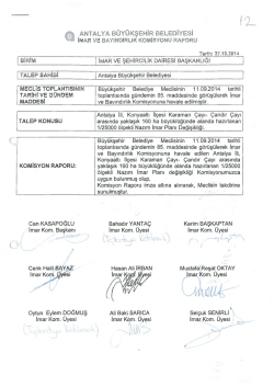 G&uuml;ndemin 12.Maddesi - Antalya Belediyesi