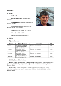 Yrd. Do&ccedil;. Dr. Ayhan DEDE - Su &Uuml;r&uuml;nleri Fak&uuml;ltesi