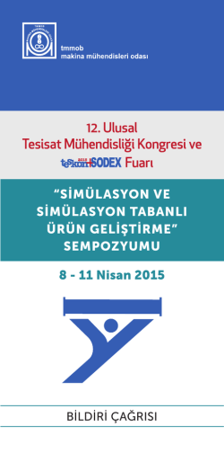 Sim&uuml;lasyon ve Sim&uuml;lasyon Tabanlı &Uuml;r&uuml;n Geliştirme Sempozyumu