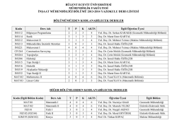 bülent ecevit üniversitesi mühendislik fakültesi inşaat mühendisliği