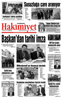 28 Ocak 2015 &Ccedil;arşamba - &Ccedil;orum Hakimiyet Gazetesi