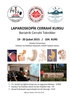 Bariatrik Cerrahi KURS PROGRAMI