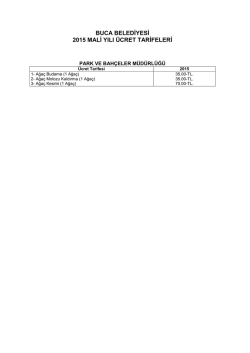 Park ve Bah&ccedil;eler M&uuml;d&uuml;rl&uuml;ğ&uuml;