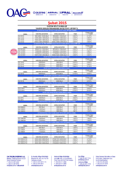 olefını klm fiyat listesi şubat 2015