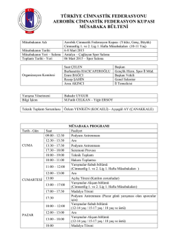 i&ccedil;erik - T&uuml;rkiye Cimnastik Federasyonu
