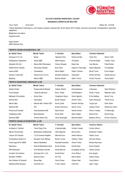 19.02.2015 B&uuml;lten No: 1415/28 T&uuml;rkiye