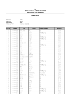 Ş&ouml;f&ouml;rl&uuml;k Sınavı Aday Listesi