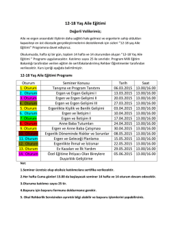 12-18 Yaş Aile Eğitimi - Milli Eğitim Bakanlığı