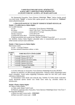 İDARİ ŞARTNAME